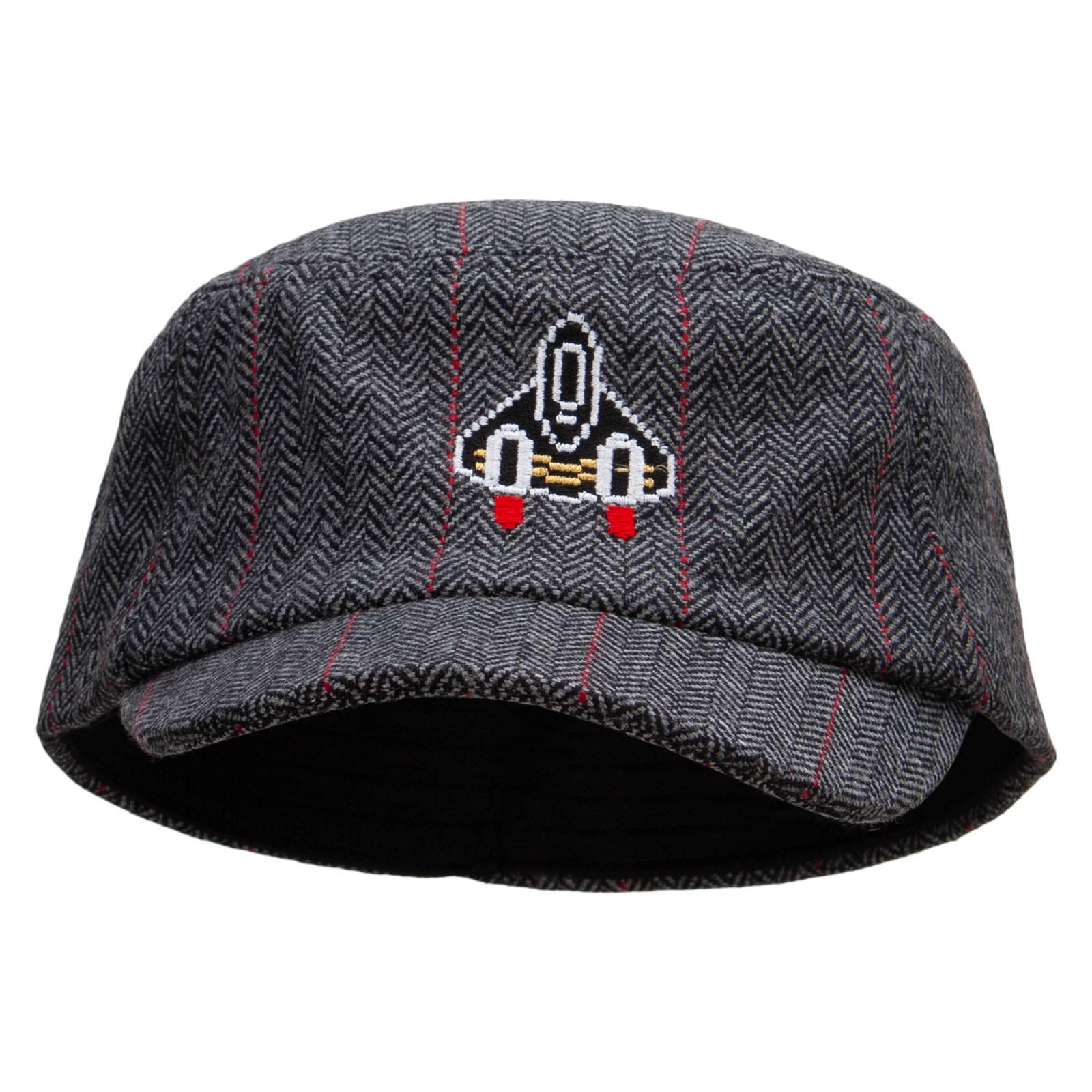 Cadet - Pixel Rocket Ship Wool Fashion Fitted Engineer Cap | e4Hats.com