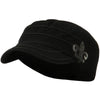 Checkered Flower Army Cap
