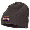 Colorado Flag Embroidered Big Size Fleece Beanie