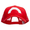 Ash Ketchum XY Series Embroidered Big Size Solid Cotton Twill High Profile Mesh Pro Style Cap - Red XL-3XL