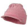 Cuff Knitted Beanie with Visor Bill