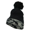 Camouflage Cuff Pom Beanie