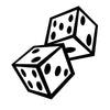 Lucky Dice Heat Transfer Sticker