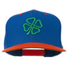 3D Clover Embroidered Two Tone Snapback Cap