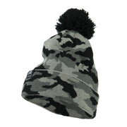 Camouflage All Over Pom Cuff Beanie