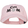 Cat Mom Words with Paw Embroidered Cotton Cap