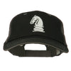 Chess Knight Embroidered Big Size Washed Mesh Cap