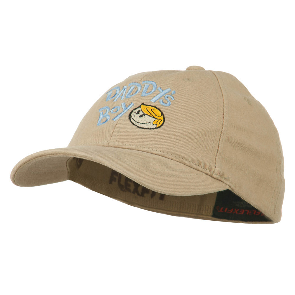 Daddy's Boy Embroidered Youth Flexfit Garment Washed Cap