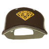 Diamond Outline Embroidered Big Size Washed Mesh Cap