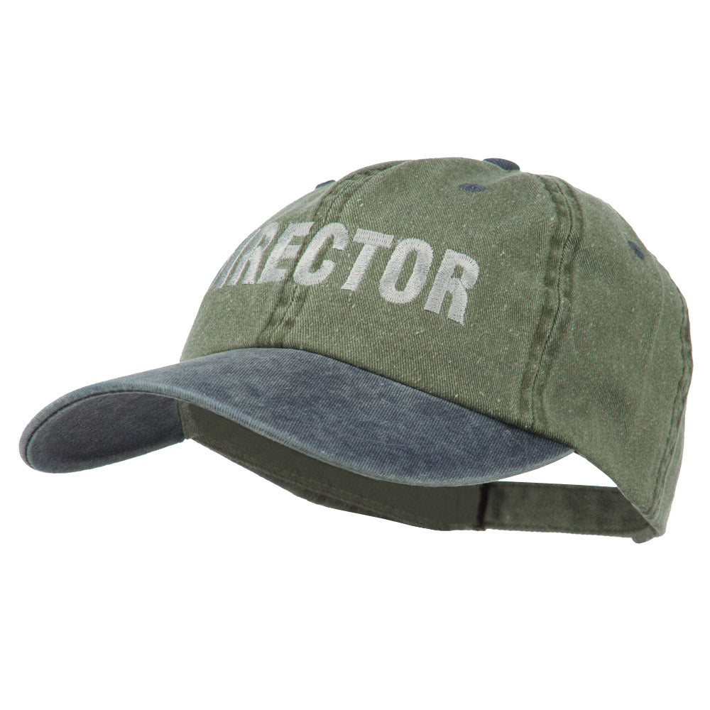 Movie Director Embroidered Washed Two Tone Cap | Word Designed