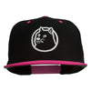 Dog Face Embroidered Flat Bill Snapback Cap