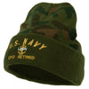 US Navy CPO Retired Military Embroidered Camo Long Beanie
