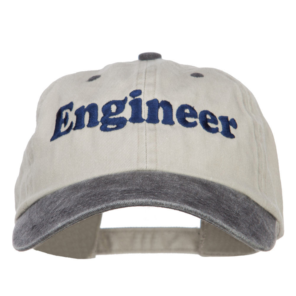 Engineer Embroidered Washed Cap | Word Designed | e4Hats – e4Hats.com