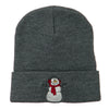 Snowman Scarf Earmuff Embroidered Beanie