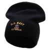US Navy Veteran Big Size Acrylic Short Beanie - Black XL-3XL