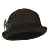Women's Feather Bowler Fedora