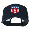 USA Flag Badge Embroidered Mesh Back Cap