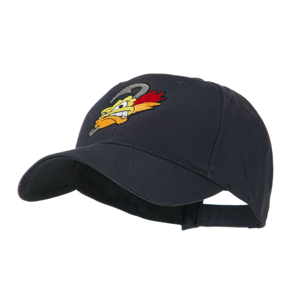 Fly Fishing Man Outline Embroidered Cap, Black / One Size
