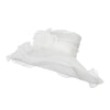 Floral Organza Hat with Ruffle Brim