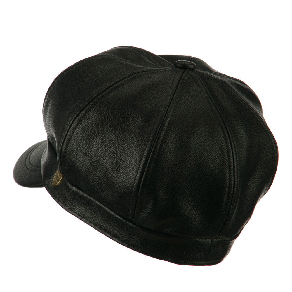 Faux Leather Spitfire Hat Newsboy Gatsby Hat e4Hats e4Hats