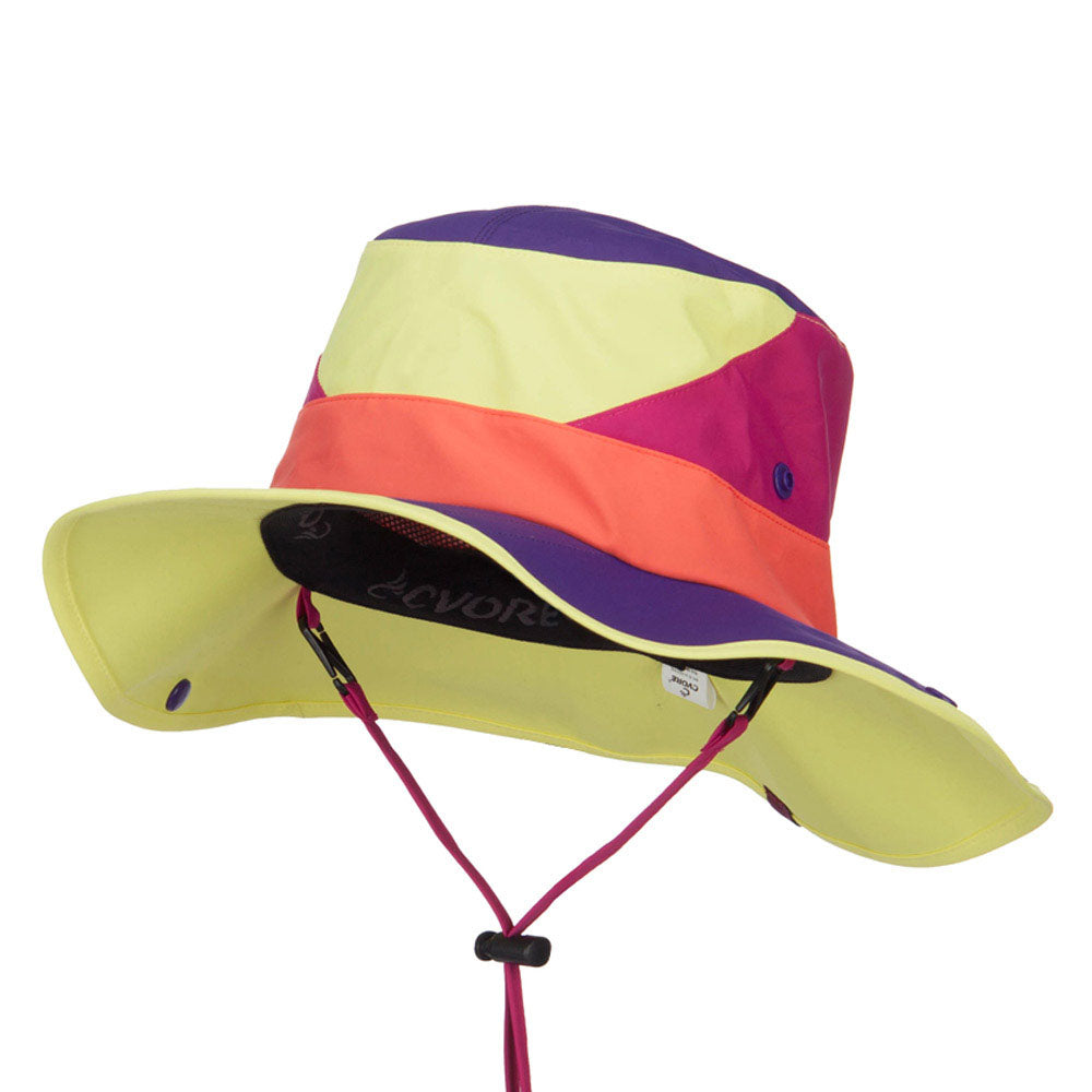 Roll Up Folded Brim Outdoor Hat - Yellow XL