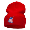 U.S. Dog Tags Embroidered Long Knitted Beanie