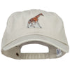 Giraffe Wild Animal Patched Washed Cotton Twill Cap