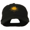 Gold Sun Embroidered Low Profile Washed Cap