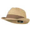 Big Size Braided Straw Fedora with Grosgrain Ribbon