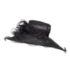 Ruffled Flower Organza Hat with Net