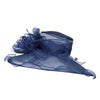 Ruffled Flower Organza Hat with Net