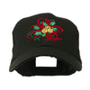 Christmas Holly with Bells Embroidered Cap