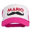 Mario Mustache Embroidered Foam Mesh Cap