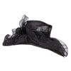 Horsehair Bow Layered Brim Organza Hat