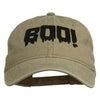 Halloween Boo Sign Embroidered Washed Cap