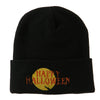 Happy Halloween Moon and Bats Embroidered Long Beanie