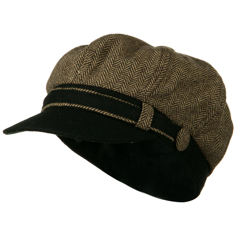 Casquette Plate d'hiver en Laine pour Homme – UK Ivy Newsboy Chapeau Bec de  Canard, Parfait pour la Conduite de Golf, Style Gatsby Peak Bakers XL 61