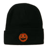 Halloween Happy Pumpkin Face Embroidered Long Beanie