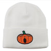 Halloween Yawning Jack o Lantern Embroidered Long Beanie