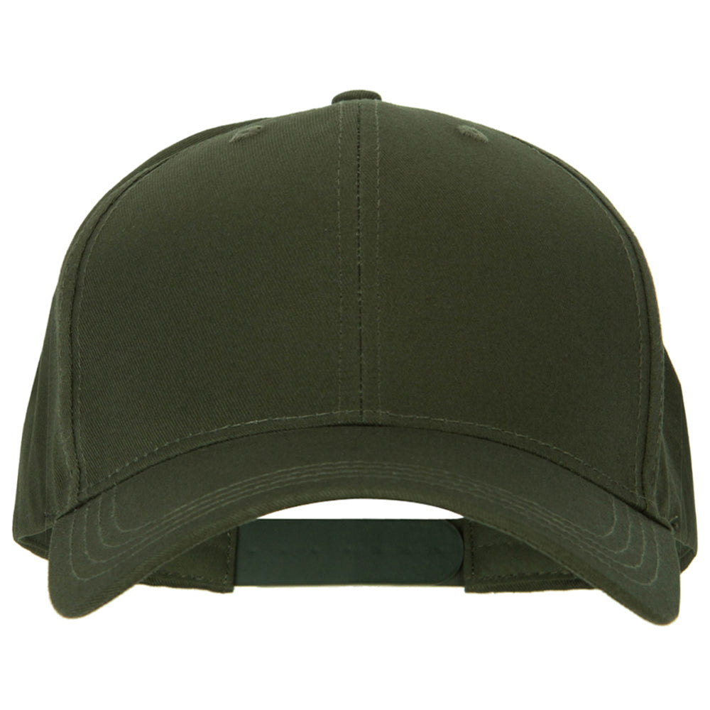 Big Size Structured Solid Poly Cotton Twill High Profile Pro Style Cap ...