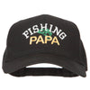Fishing Papa Embroidered Solid Cotton Pro Style Cap