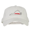 Virginia with Map Outline Embroidered Washed Cotton Twill Cap