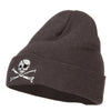 Jolly Roger Skull Embroidered Big Size Long Beanie