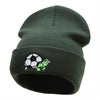 Soccer Ball Tortoise Embroidered 12 Inch Long Knitted Beanie