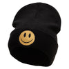 Smiley Face Big Size Acrylic Long Beanies - Black XL-3XL