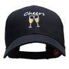 Sparkly Cheers Embroidered Solid Cotton Twill Low Profile Strap Cap