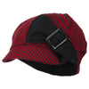 Karly 6 Panel Herringbone Rectangle Buckle Cabbie Cap