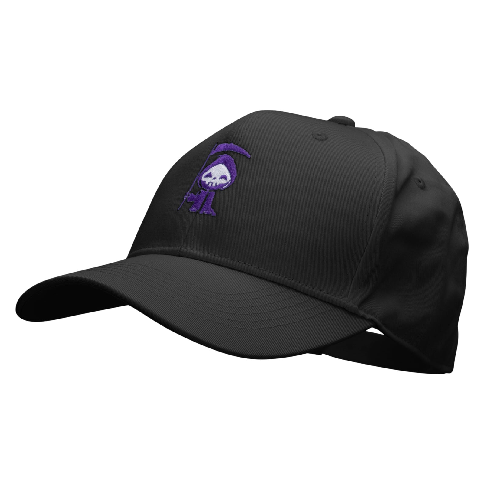 Grim Reaper Logo Embroidered Six Panels Pro Style Cap, Halloween Designed