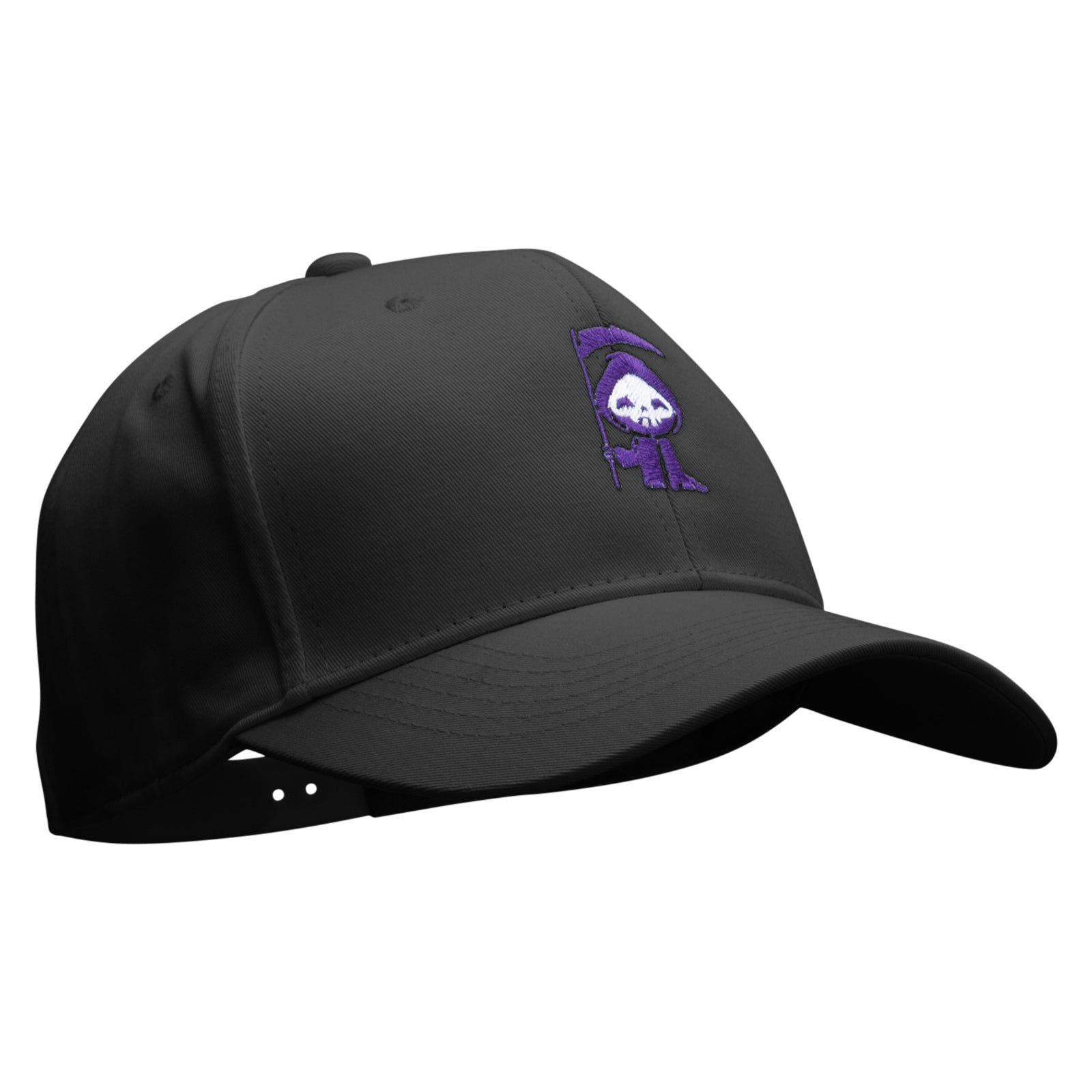 Grim Reaper Logo Embroidered Six Panels Pro Style Cap, Halloween Designed