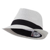 Paper Straw Black Band Baby Fedora